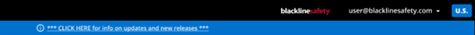 Blue banner for U.S. domain