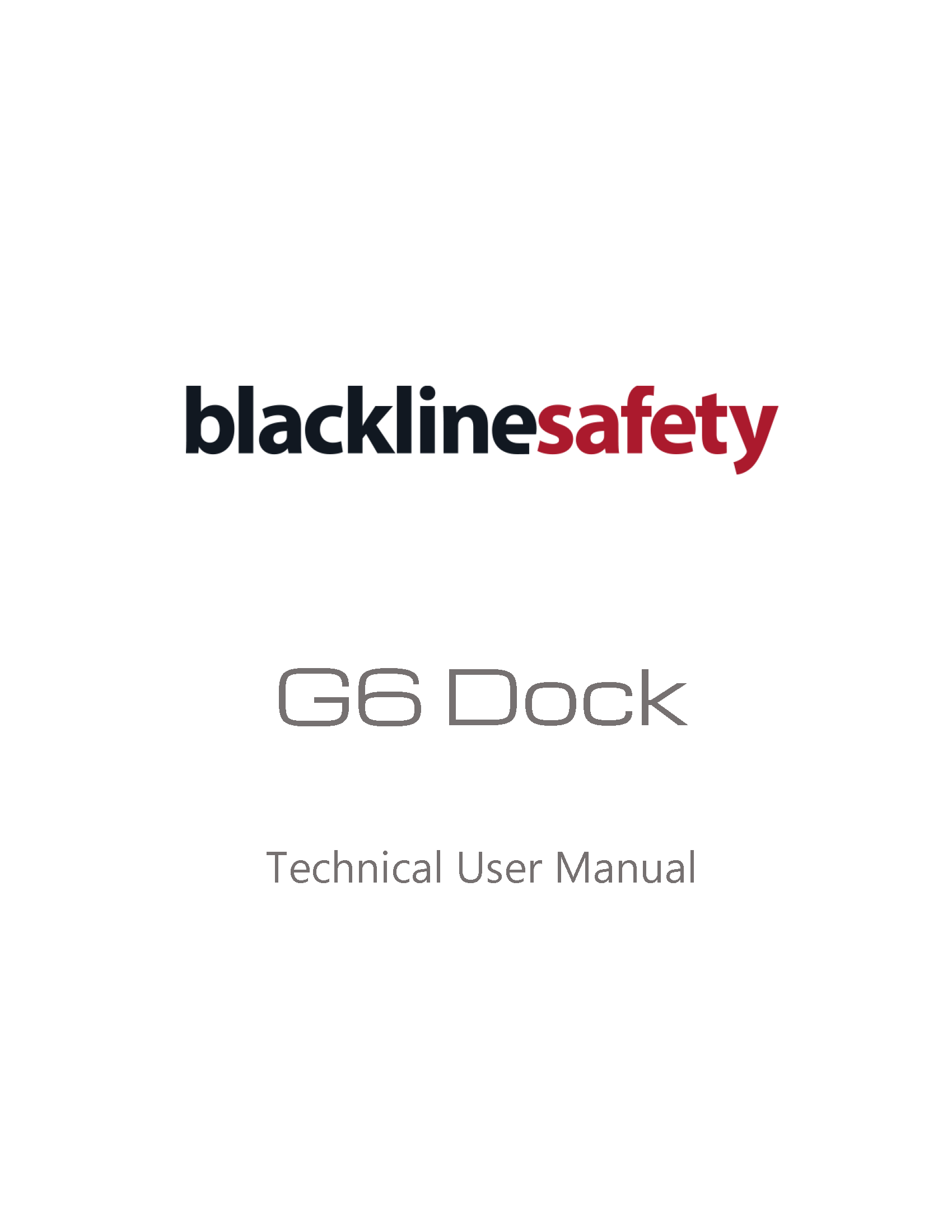 G6 Dock Technical User Manual_R1 - EN Cover Page